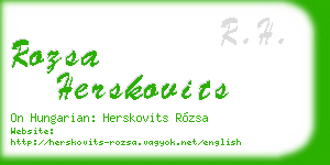rozsa herskovits business card